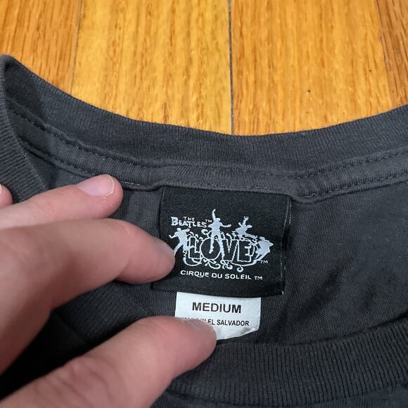 Vintage The Beatles Cirque Du Soleil Love T Shirt Gray Size Medium - Picture 3 of 6